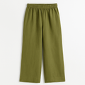 Linen Wide-Leg Trousers - Hezorian Pants