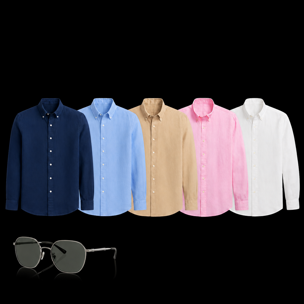 RL LEINENHEMDD SET [2 KAUFEN, 5 ERHALTEN] + SONNENBRILLEE