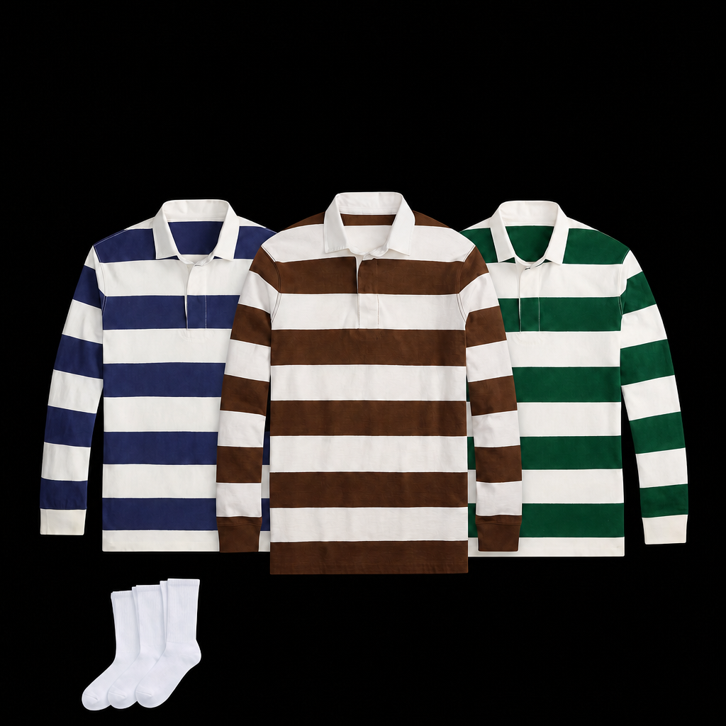 ICONIC RUGBY SHIRT KIT [BUY 2 GET 3] + FREE SOCKS
